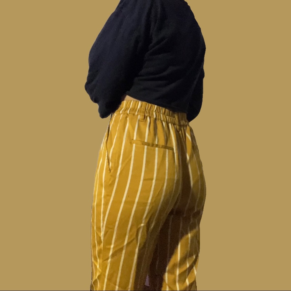 Yellow stripped pants
